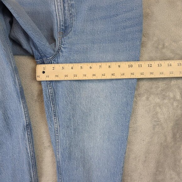 Abercrombie & Fitch 90s Straight Jeans Womens 6R Blue Ultra High Rise Curve Love - Picture 10 of 11